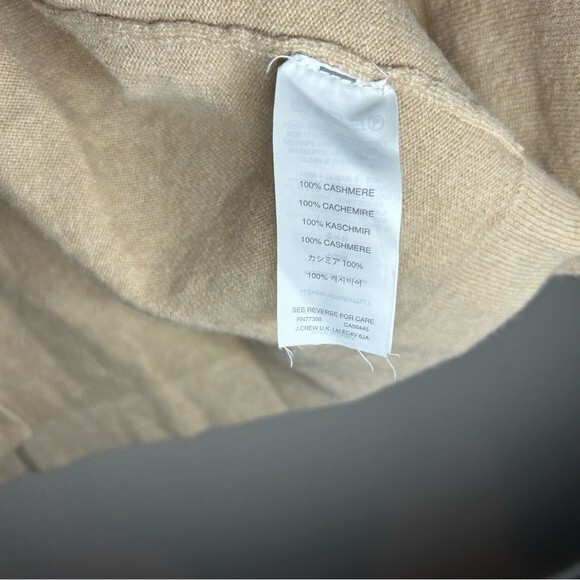 J. Crew neutral 100% Italian cashmere long open front cardigan womens size small - Picture 6 of 6